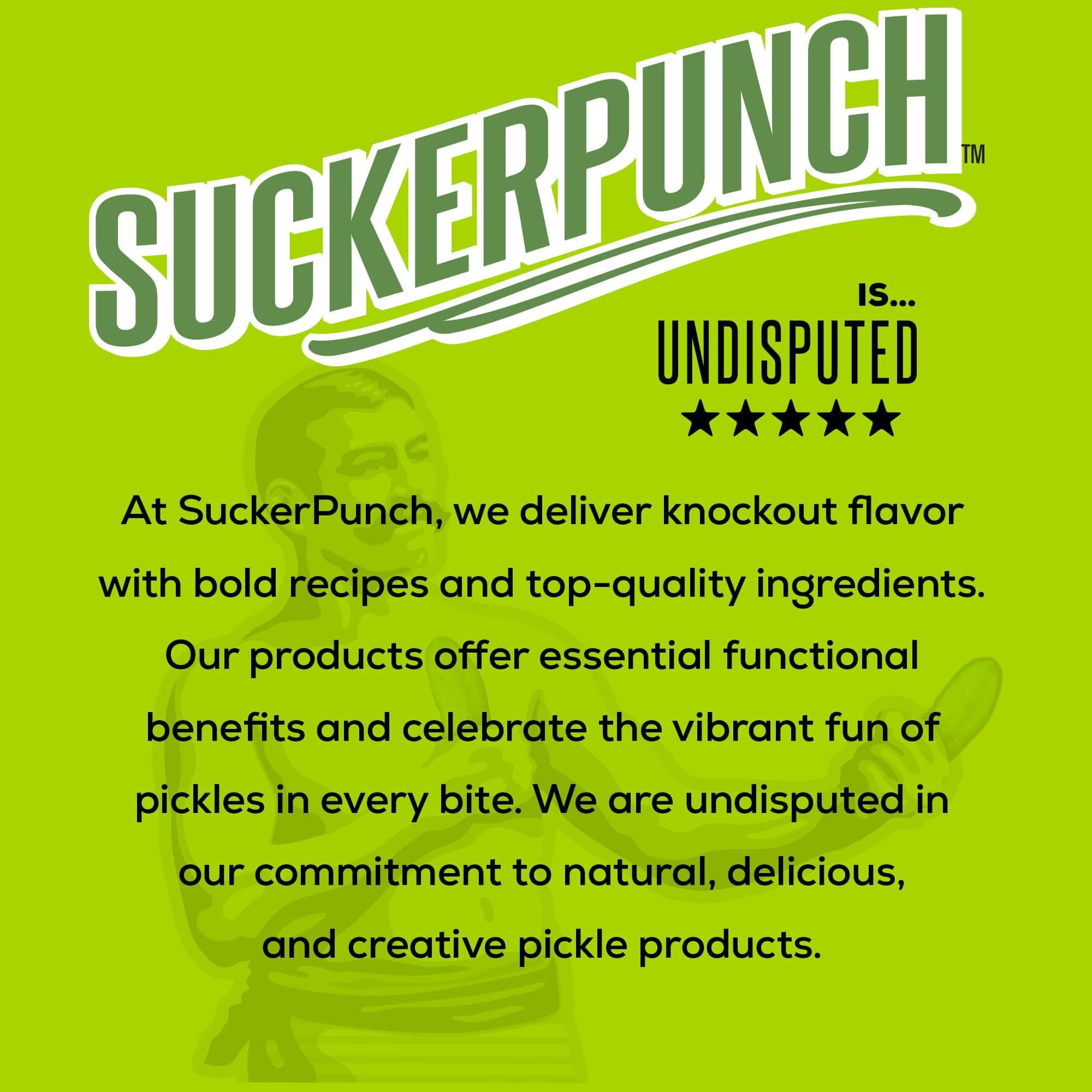 SuckerPunch keto friendly vegan dill pickles ideal for low carb diets