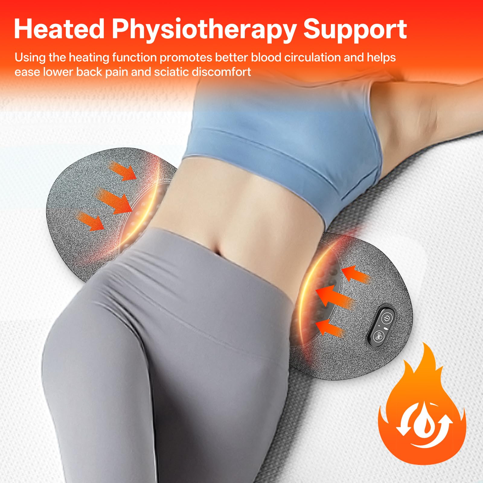 SUDAHIA lumbar pillow massage and vibration demonstrates dynamic back care