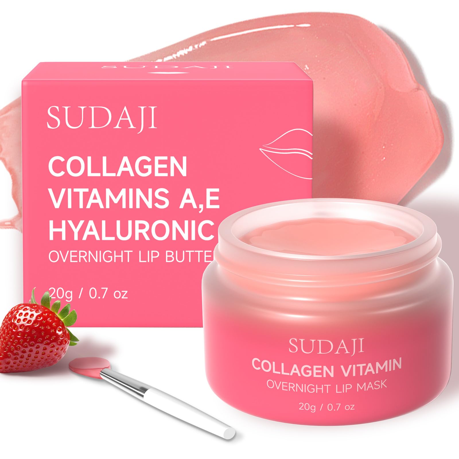 SUDAJI Collagen Lip Mask for night application delivering deep hydration.