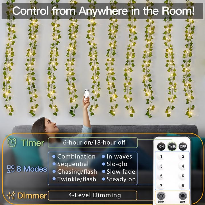 Suddus room ambiance transformation with 6.5 by 6.5 feet ivy curtain