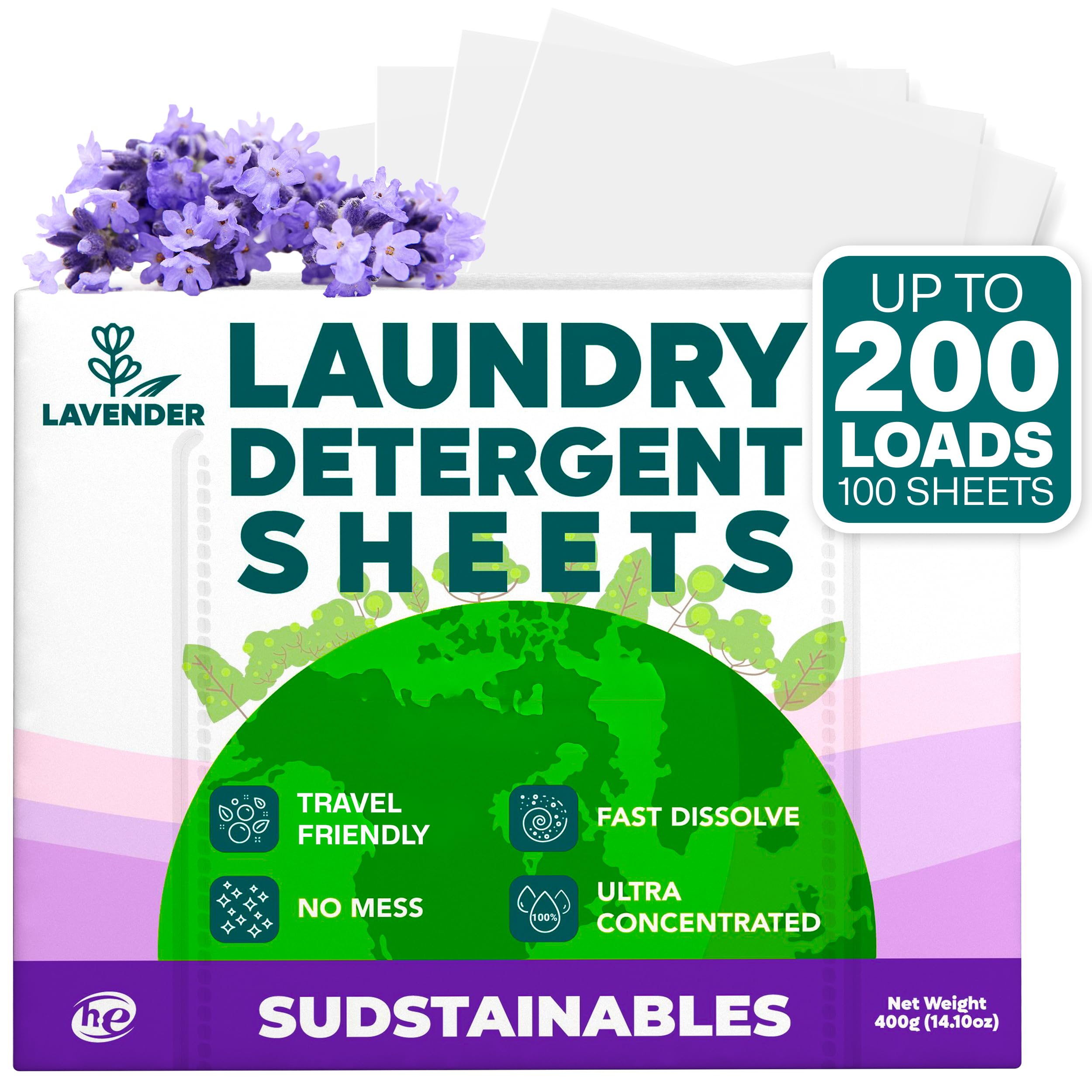 Sudstainables laundry sheets with baby clothes show gentle care for sensitive skin.