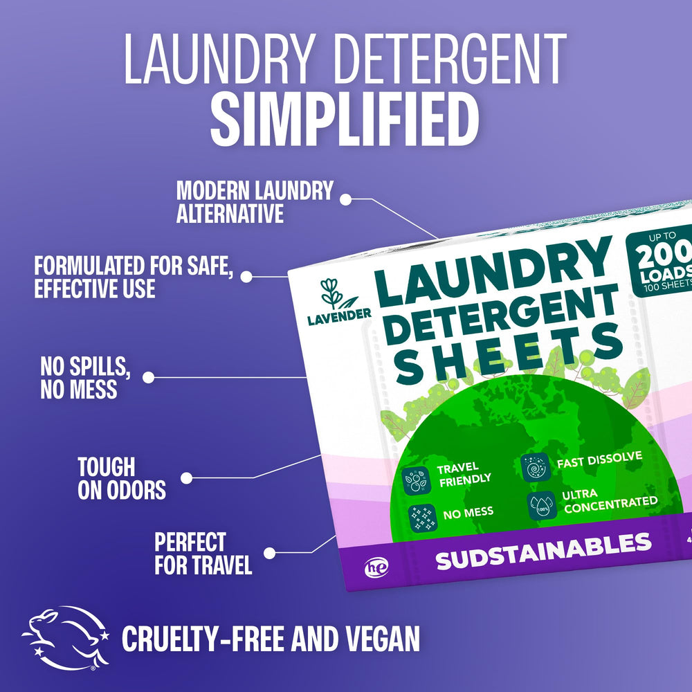 Sudstainables sheets replace bulky detergents for simpler laundry routines.