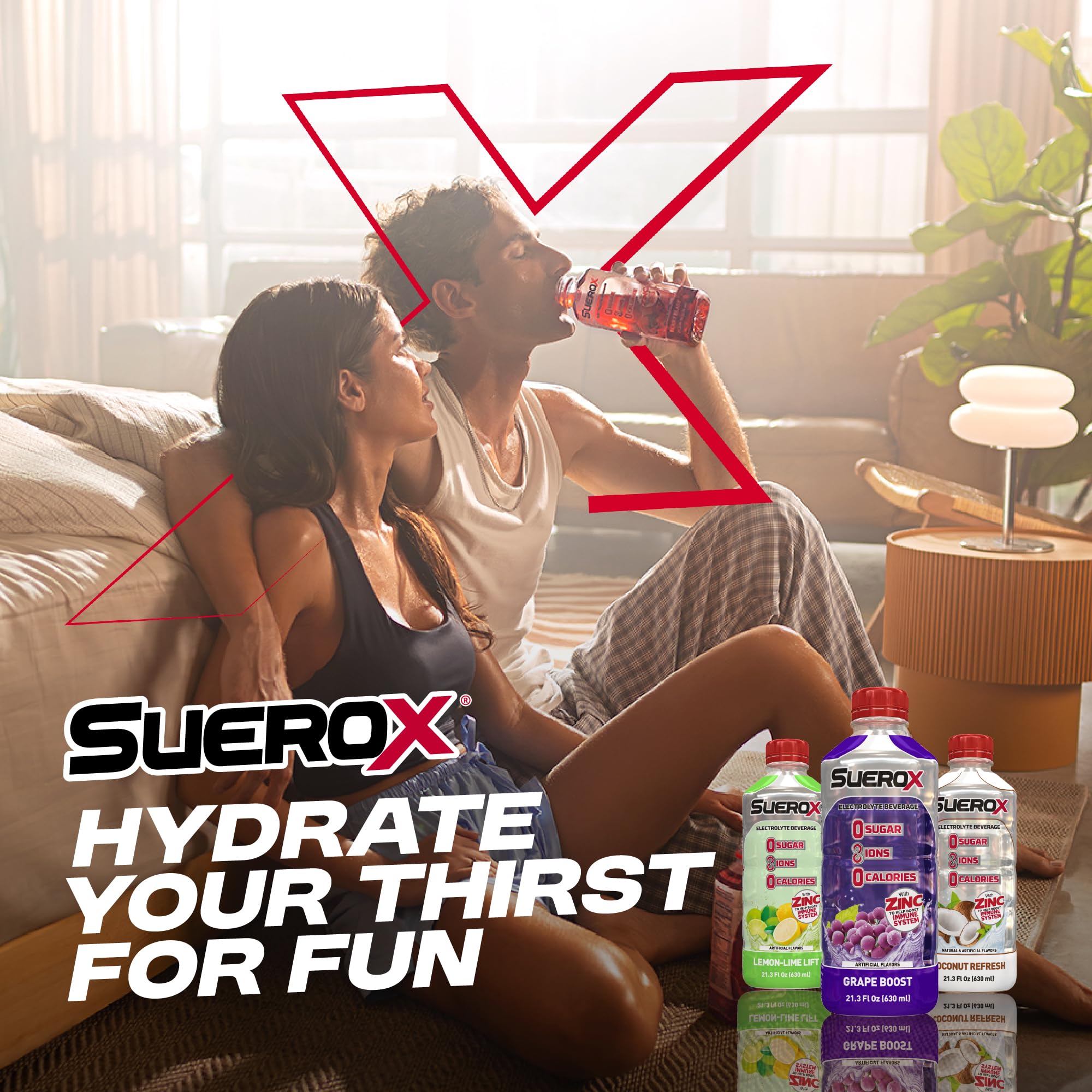 SueroX orange flavor bottle in use during activity