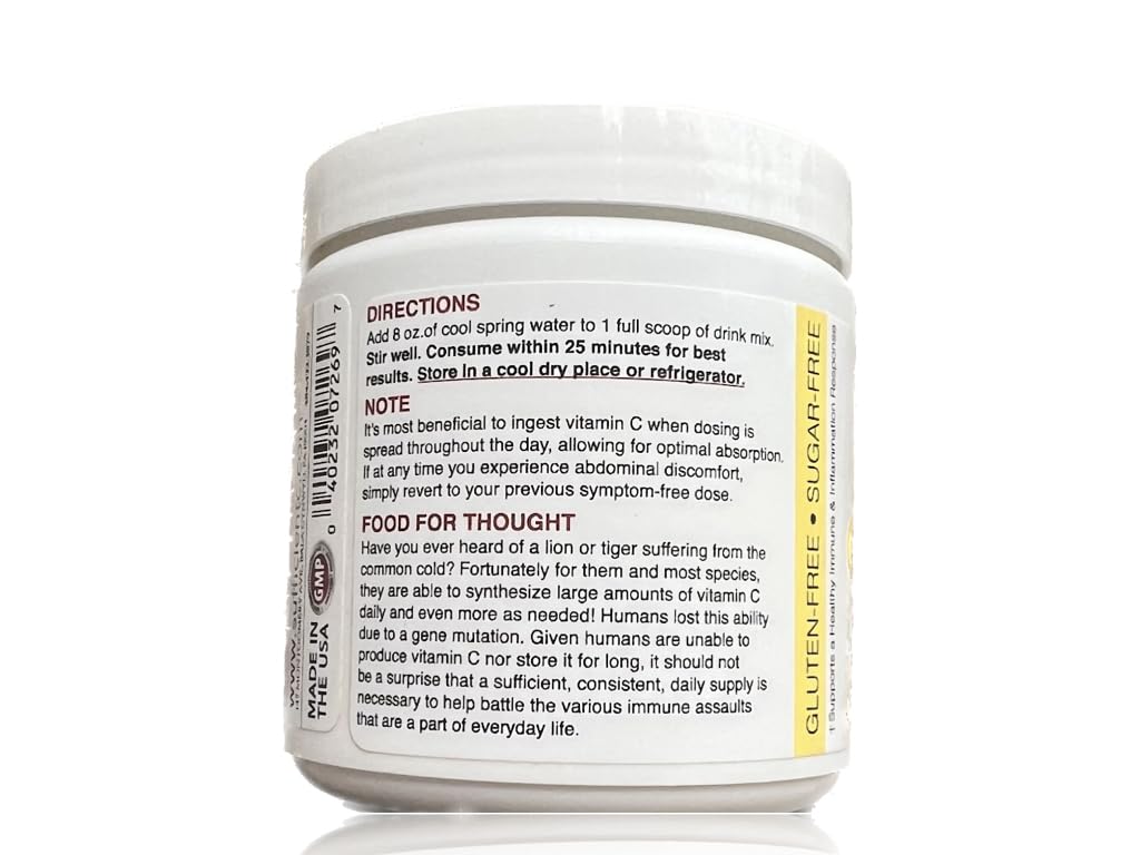 Sufficient-C label highlights gluten-free, vegan, and kosher attributes.