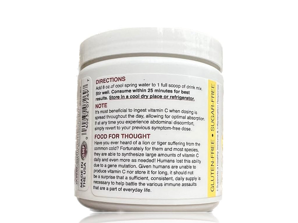 Sufficient-C label highlights gluten-free, vegan, and kosher attributes.