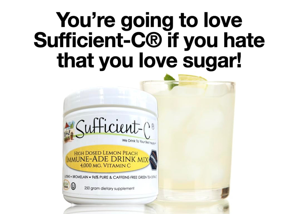 Stirring Sufficient-C drink in a cup until smooth