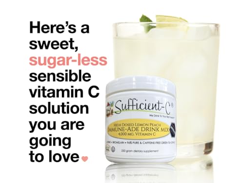 Travel-ready 250 g tub of Sufficient-C for on-the-go use