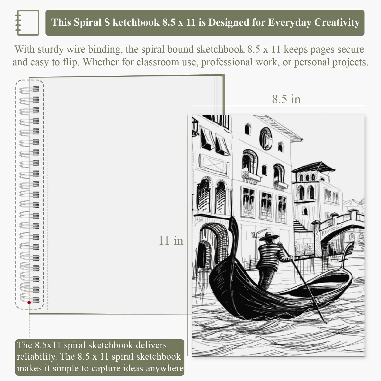 Sufly Sketch Book hardcover protects art during commutes.