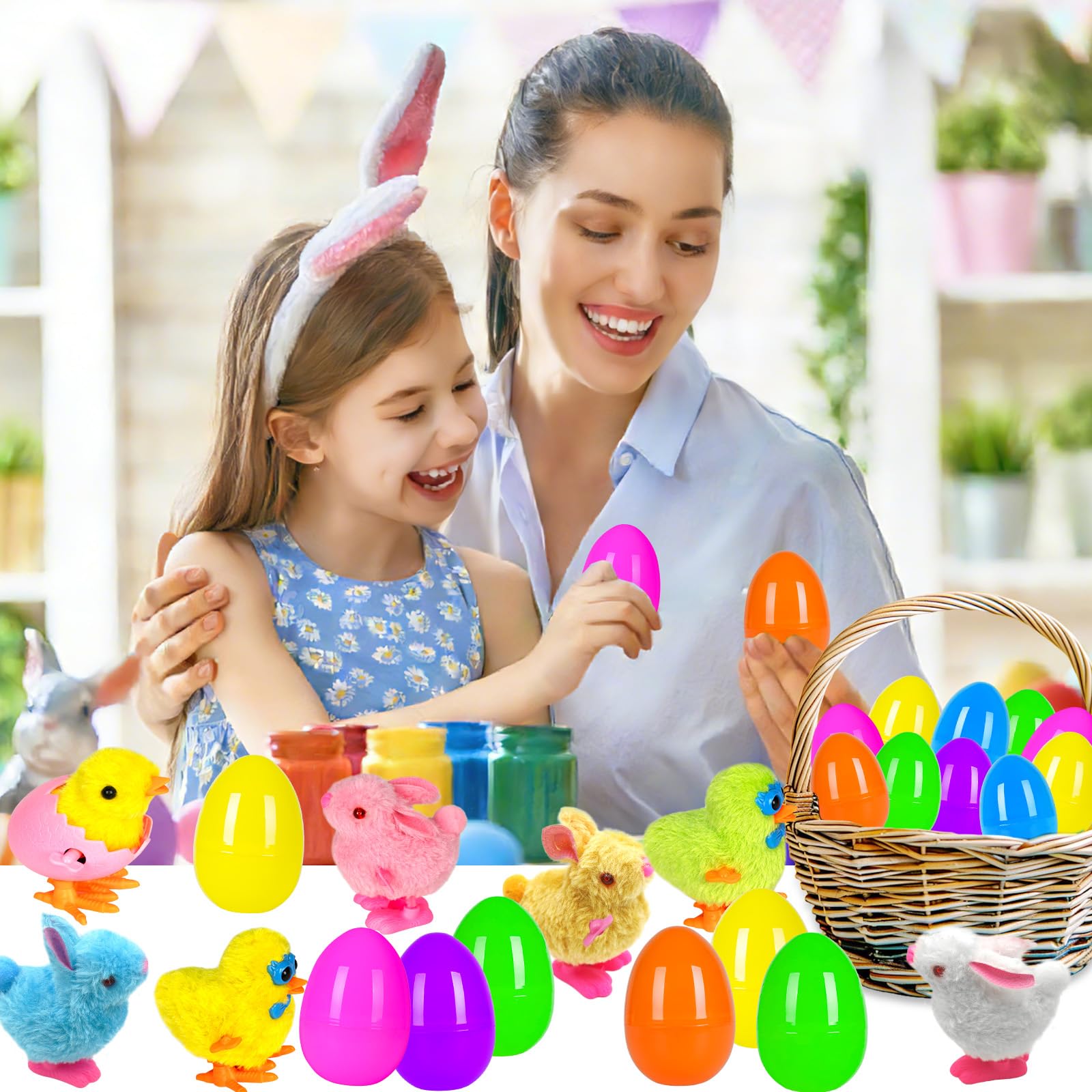 Sufuplay colorful Easter basket stuffer for gifting