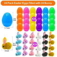 Sufuplay pre-filled eggs with plush bunnies offer instant gifting chances.