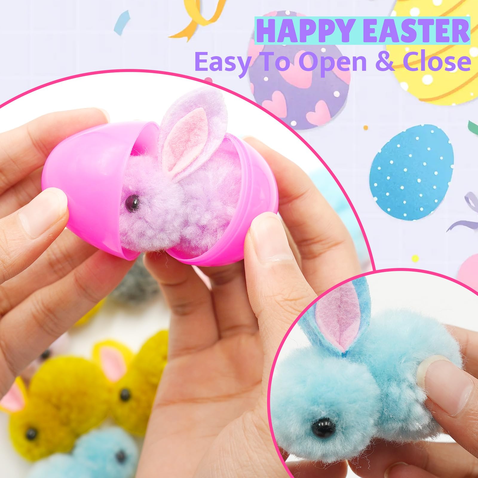 Sufuplay non-toxic plastic eggs provide safe, durable Easter fun.