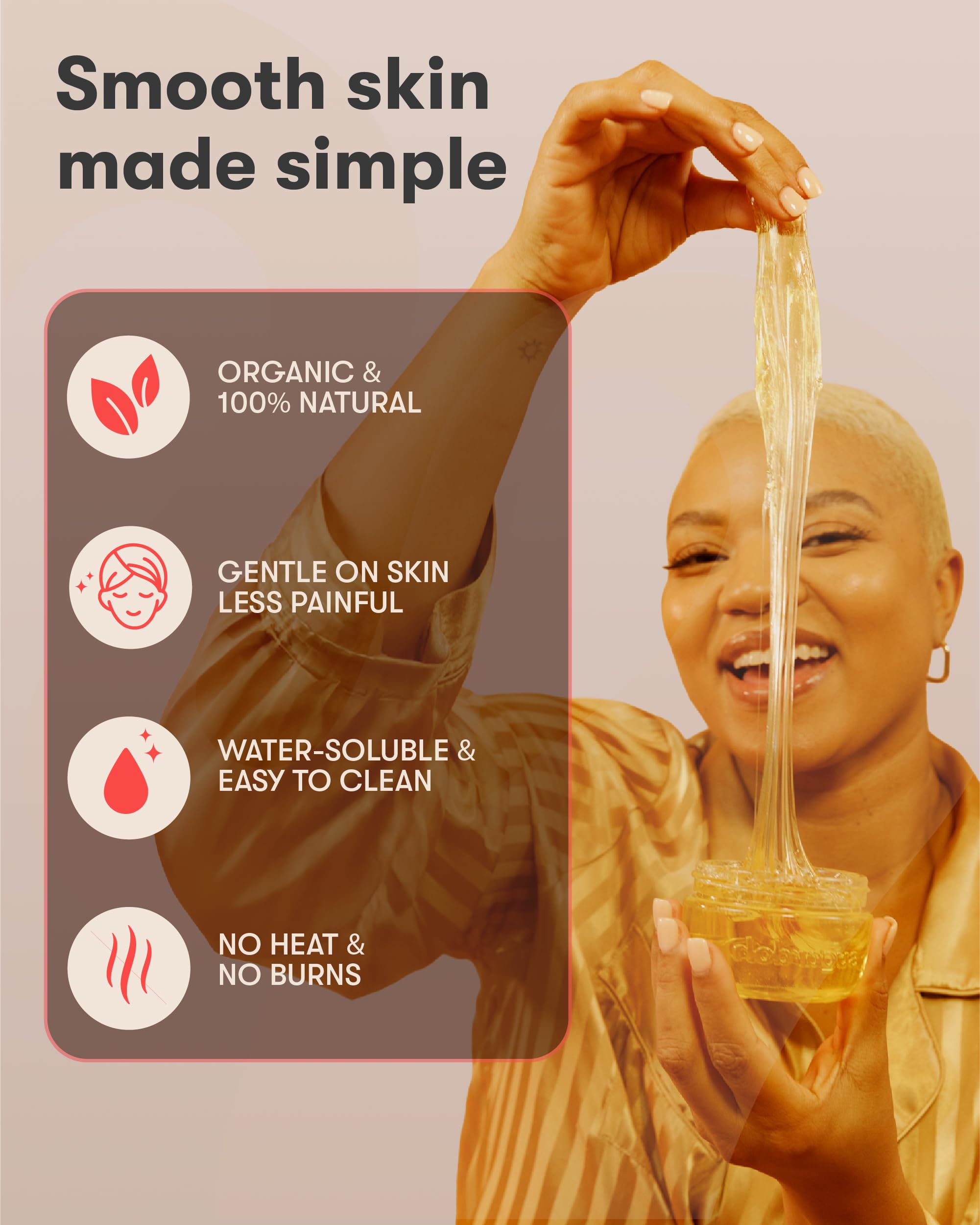 Sugardoh reusable applicator enables precise, low-waste application.