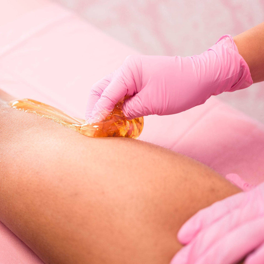 Sugaring NYC Brazilian area paste close-up for precise removal