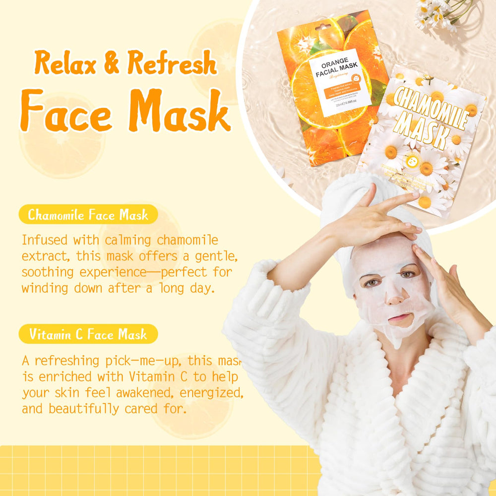 Suhctuptx Chamomile Face Mask provides a calming skincare routine at home