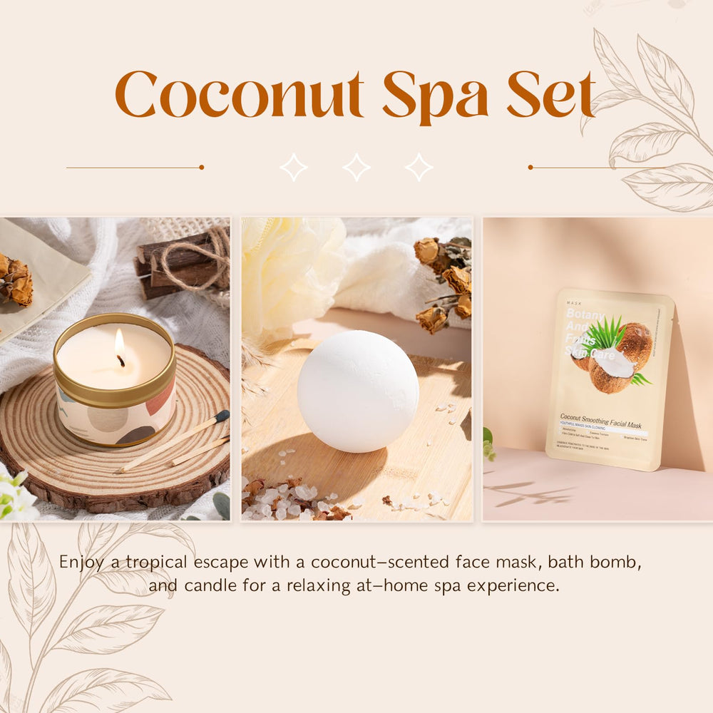 Suhctuptx coconut bath bomb provides spa-like relaxation at home.