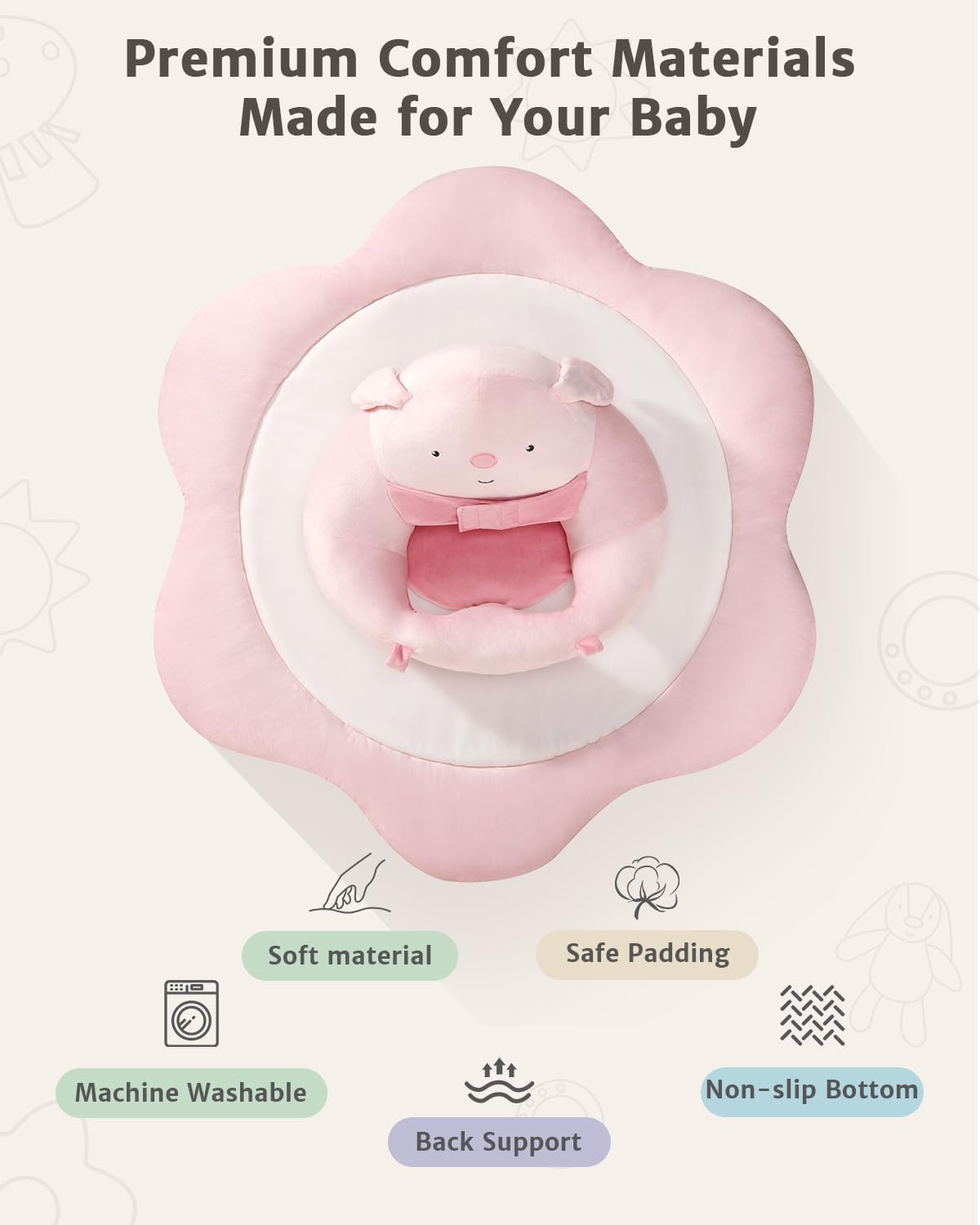 suihuooo soft non-toxic materials for gentle baby skin