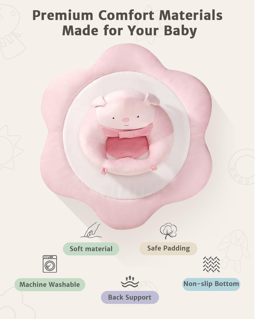 suihuooo soft non-toxic materials for gentle baby skin
