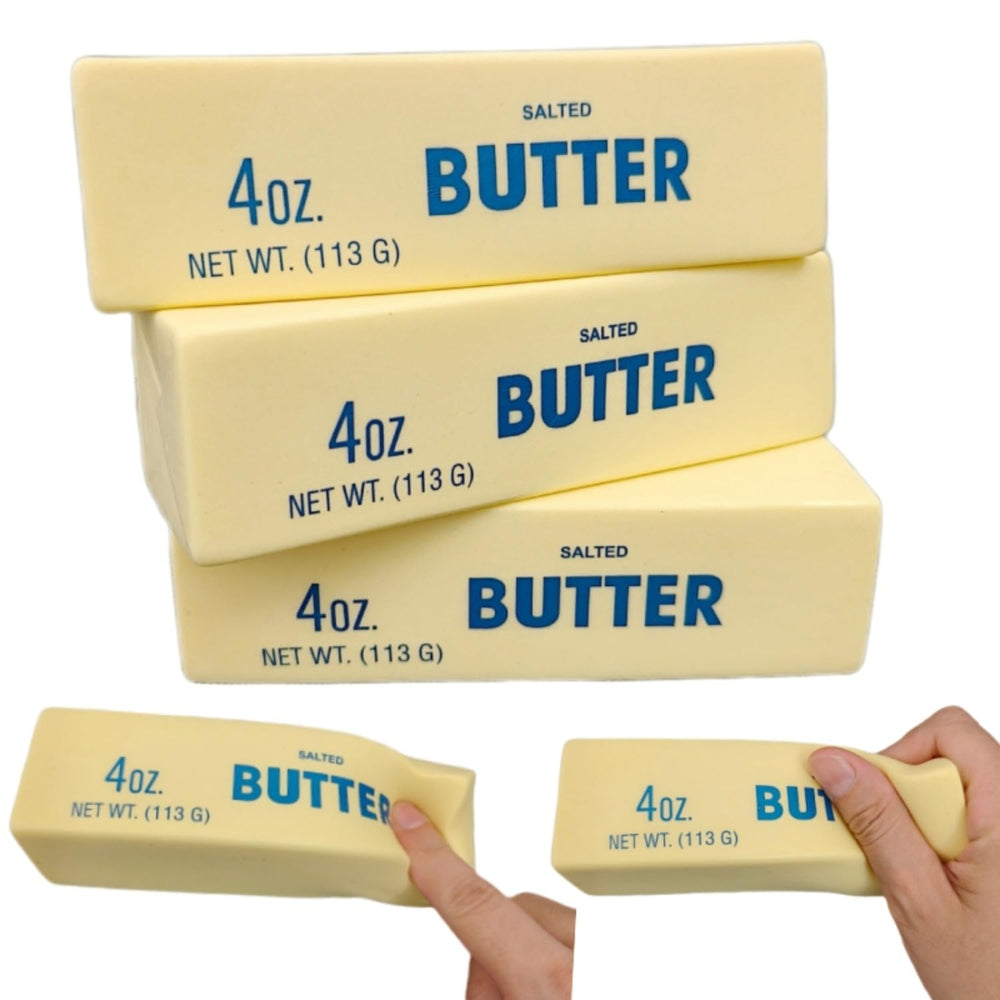 SUISUILE butter squishy 3pc set shows realistic texture for stress relief.
