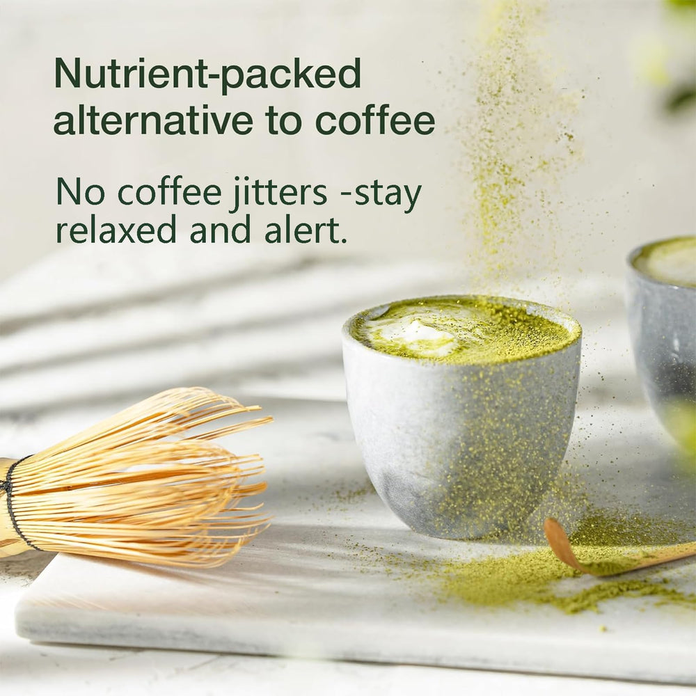 Suiyilary matcha powder used in baking and wellness drinks for versatility.