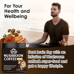Suiyilary Mushroom Coffee spoon measure shows 5g serving for daily boosts