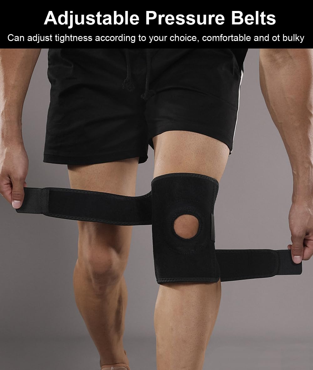 SUJAYU open patella design eases pressure on the kneecap for comfort.