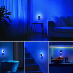 Sujeet compact plug-in night light saves outlet space.