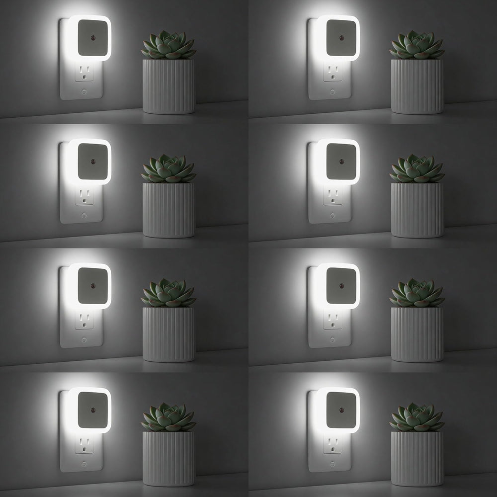 Sujeet Night Light eight-pack plug-in wall provides gentle illumination for every room.