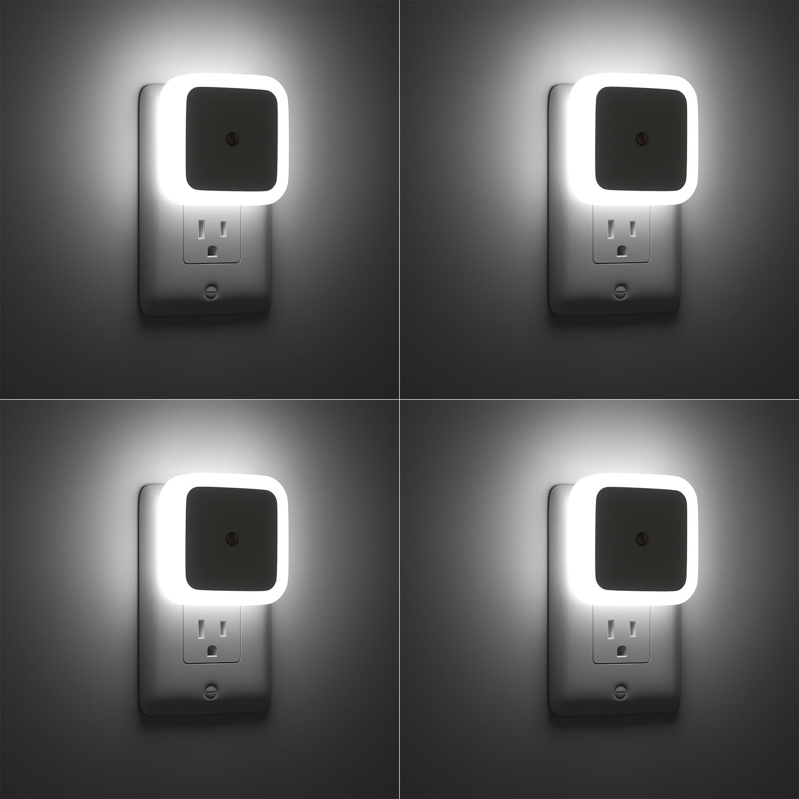 Sujeet Night Light in hallway outlet provides gentle guidance at night