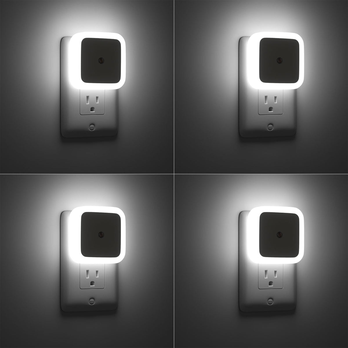 Sujeet Night Light in hallway outlet provides gentle guidance at night