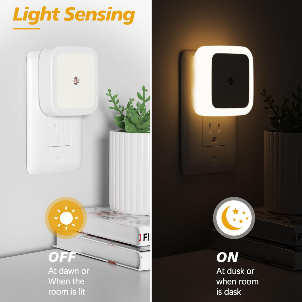 Sujeet night light showing outlet-friendly design with space for another device
