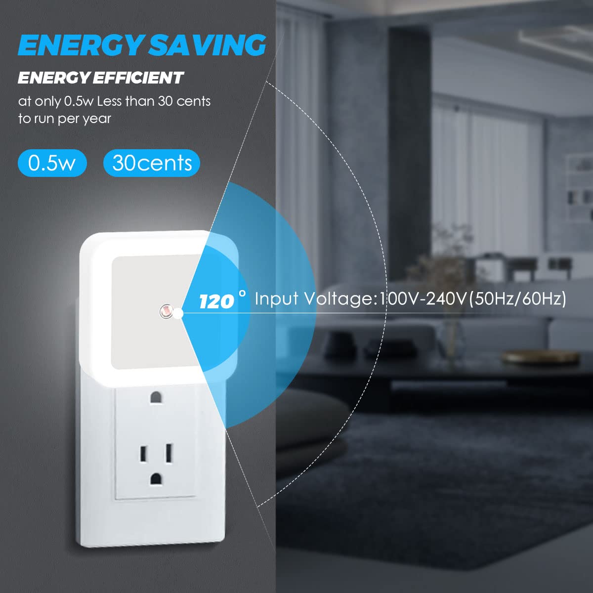 Sujeet Night Light outlet-space-saver keeps another device accessible.