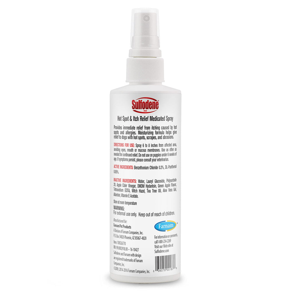 Sulfodene packaging and label showing medicated spray.