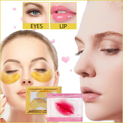 Sulily 24K gold eye patches with cooling effect for puffiness relief.