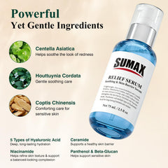 Sumax Relief Serum Centella focus highlights soothing plant-based support.