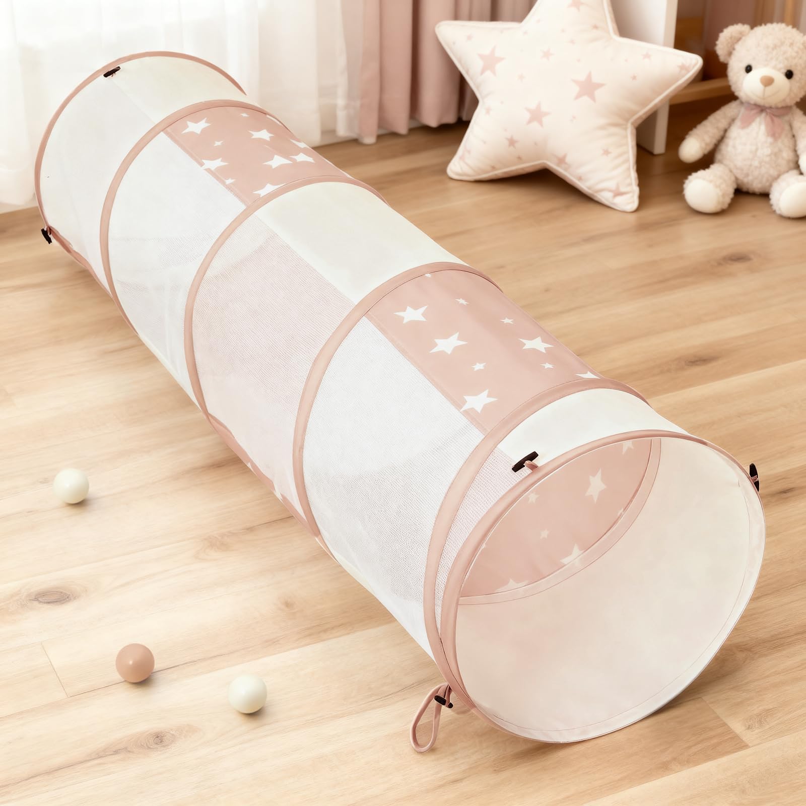 Sumbababy tunnel durable construction stands up to daily use by kids and pets.