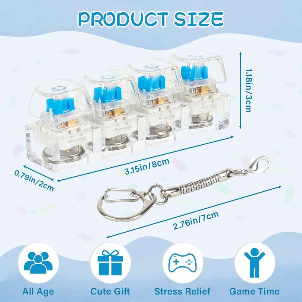 Sumgsn 4-in-1 keychain clicker featuring cat keycaps and tactile sounds.