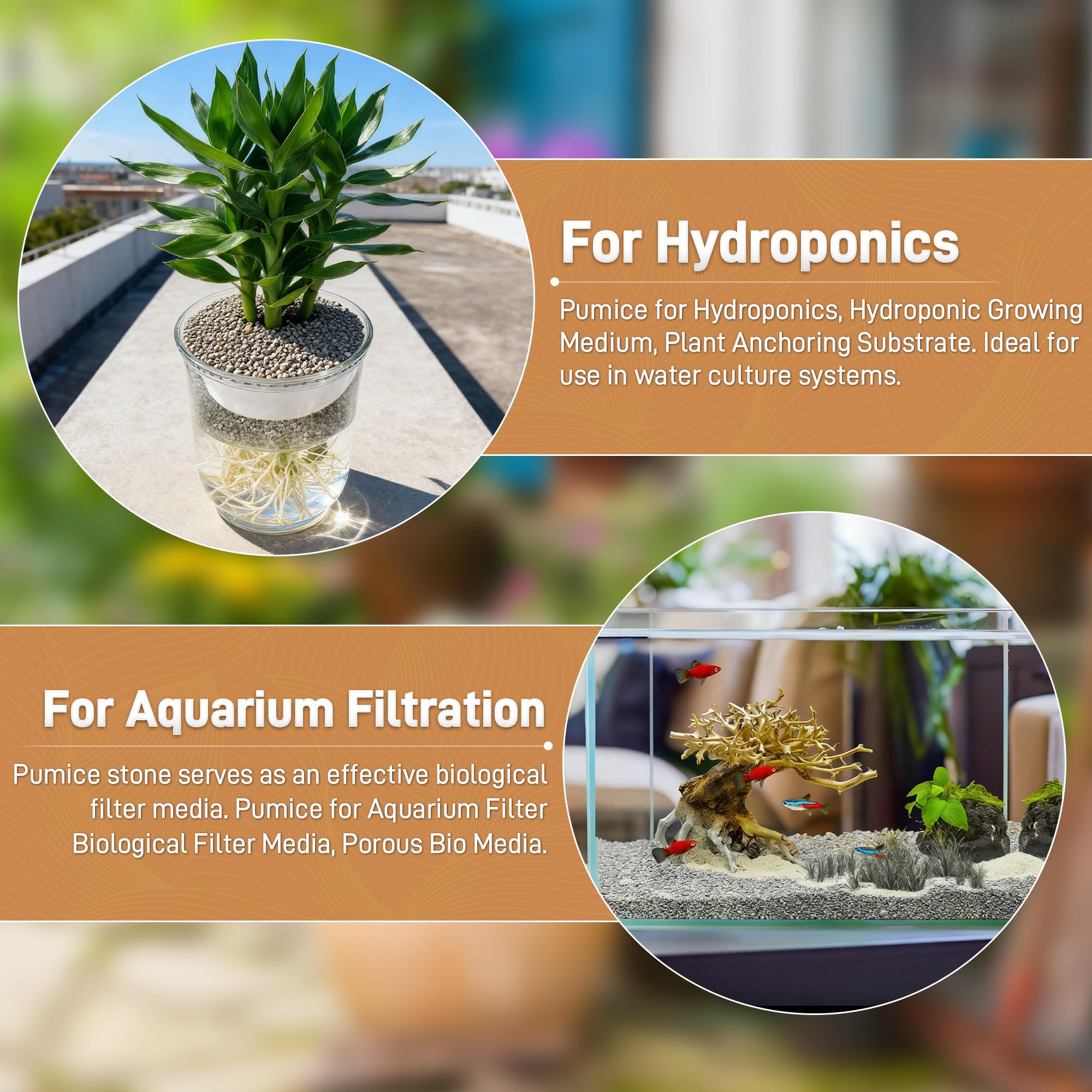 Sumloty pumice aiding root development in potting mix and containers