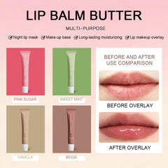 Summer Ferenity lip balm swatch close-up showing sheer tint and shine