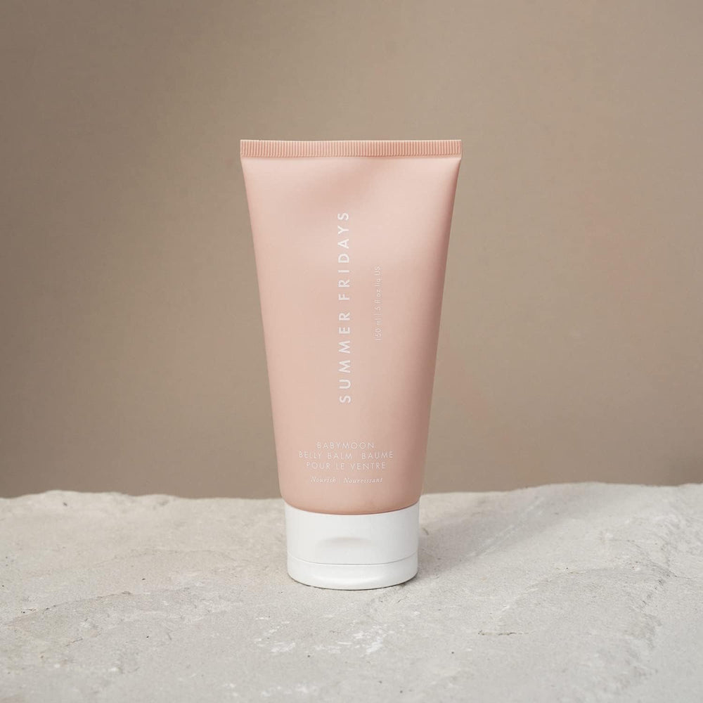 Summer Fridays Babymoon Belly Balm ingredients include sunflower and avocado oils for moisture.