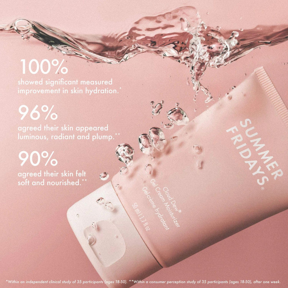 Summer Fridays Cloud Dew Gel Cream coconut-water feature supports natural hydration.