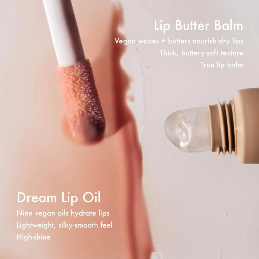Summer Fridays Dream Lip Oil packaging detail highlights travel-friendly design.