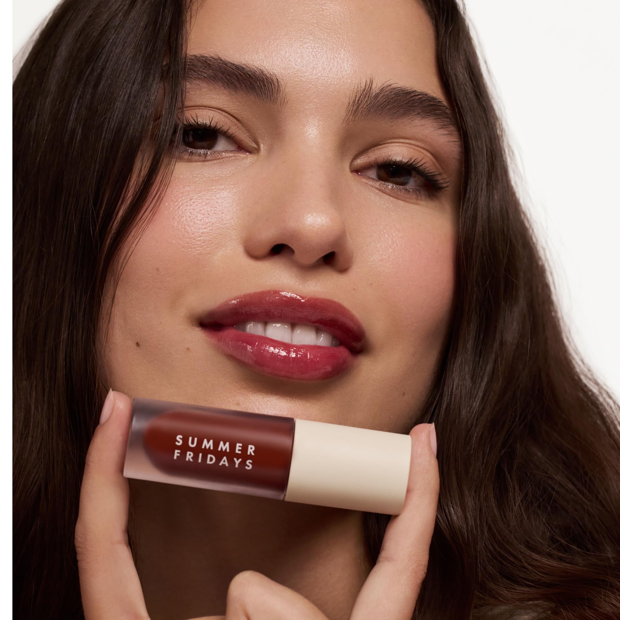 Summer Fridays Dream Lip Oil texture close-up with nourishing oils.