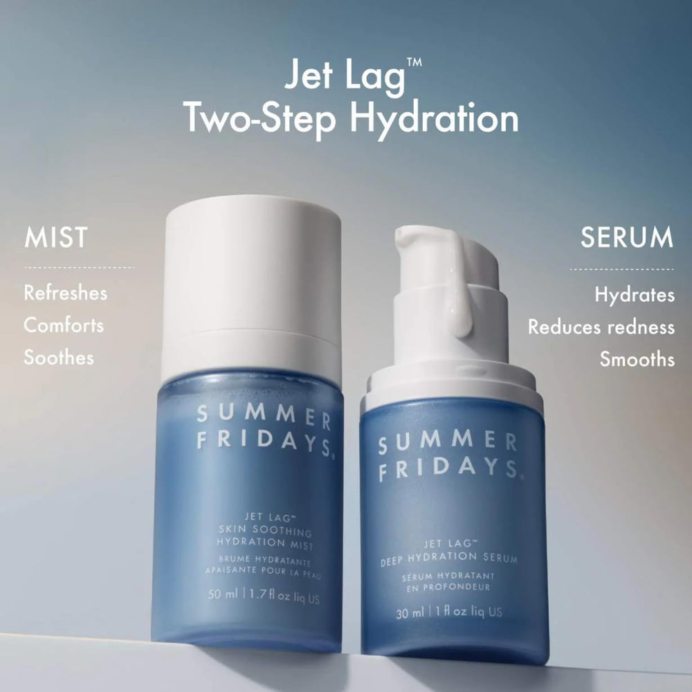 Jet Lag Mist with ceramide NP supports the skin barrier.