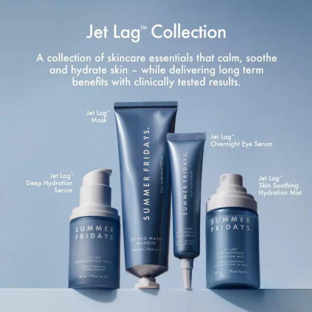 Packaging close-up of Summer Fridays Jet Lag Overnight Eye Serum.