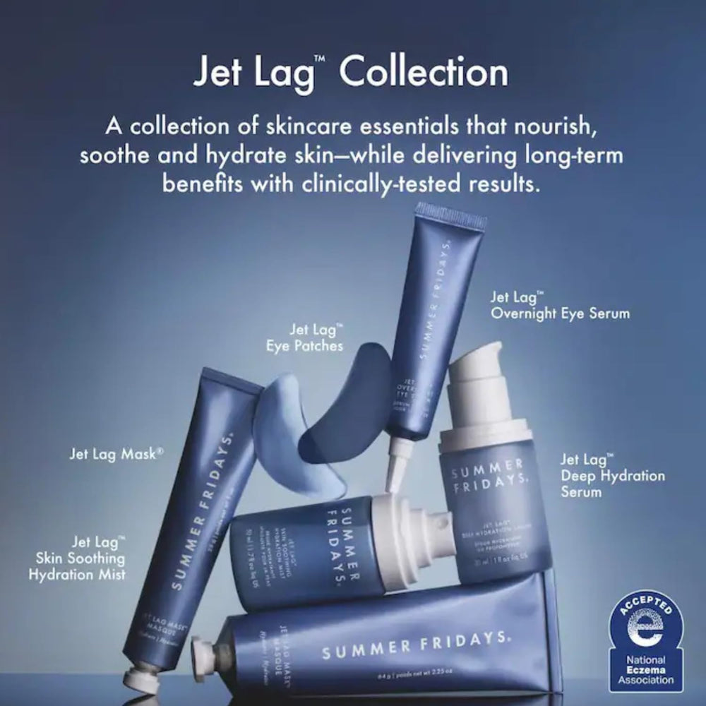 After use, Summer Fridays serum massaged into the skin from the patches.
