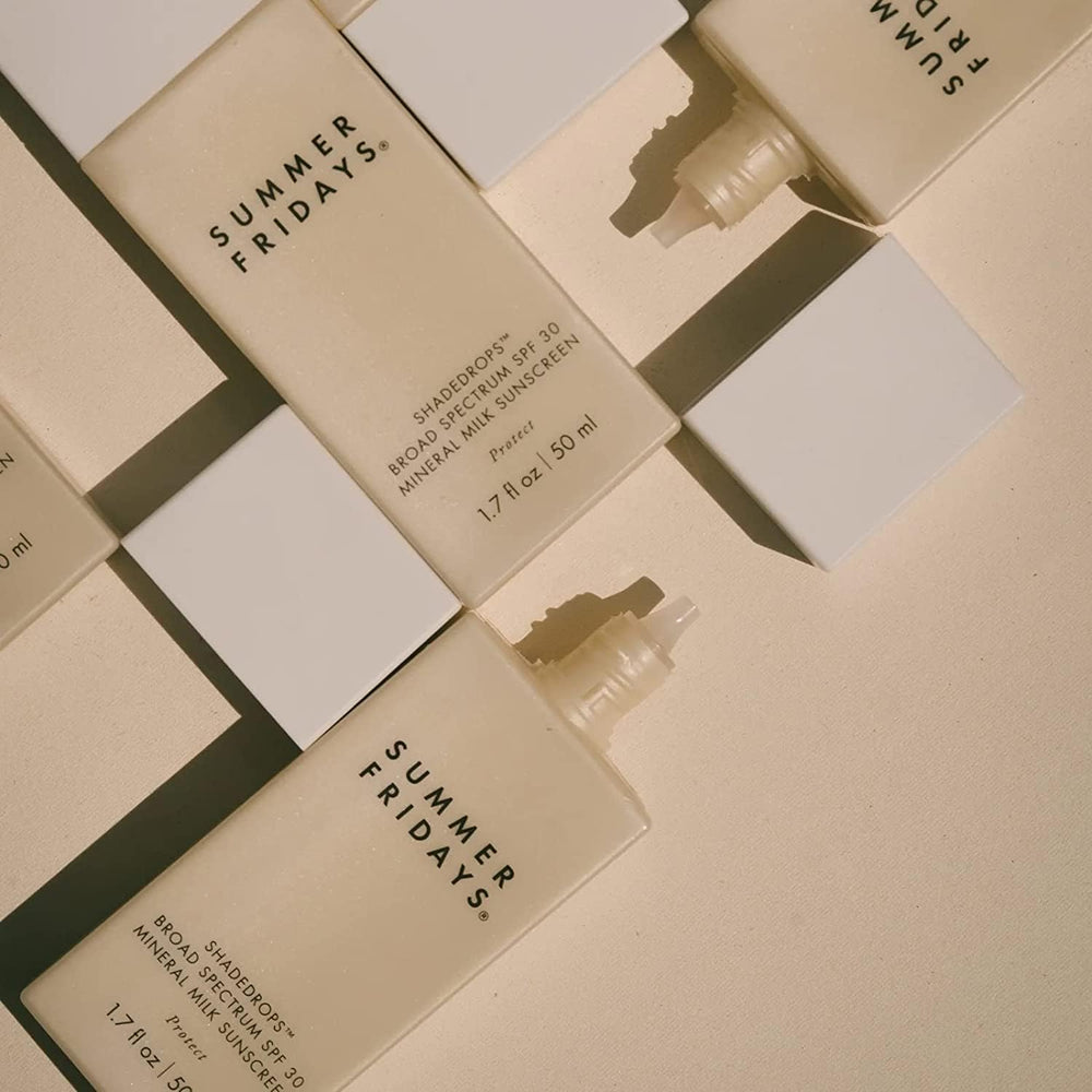 Summer Fridays ShadeDrops packaging image highlights compact, travel-friendly design