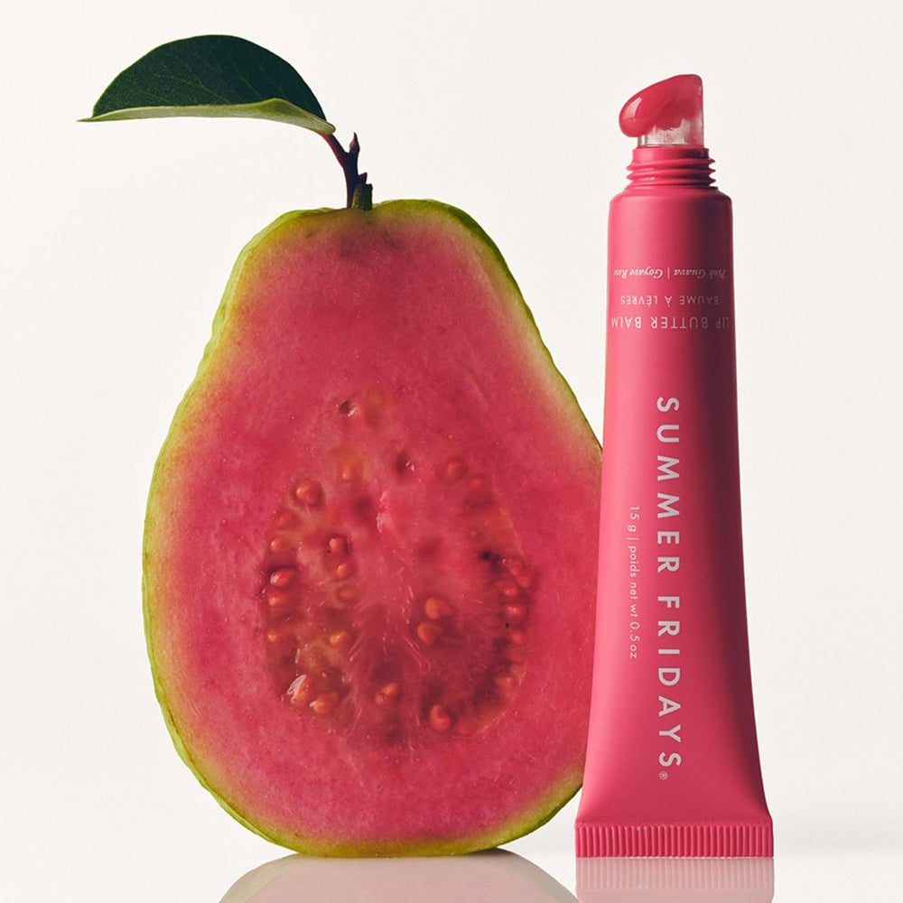 Summer Fridays Pink Guava flavor hint adds a gentle guava scent