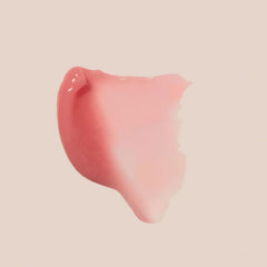 Summer Fridays lip butter Pink Sugar swatch adds subtle shine.
