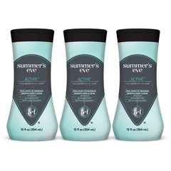 Summer’s Eve Active daily wash bottle front—refreshing, pH-balanced daily cleansing.