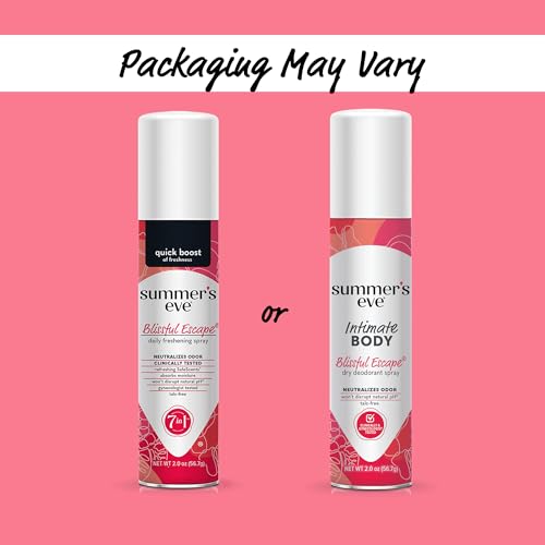 Summer's Eve Blissful Escape triple-pack packaging for convenient home and travel care.